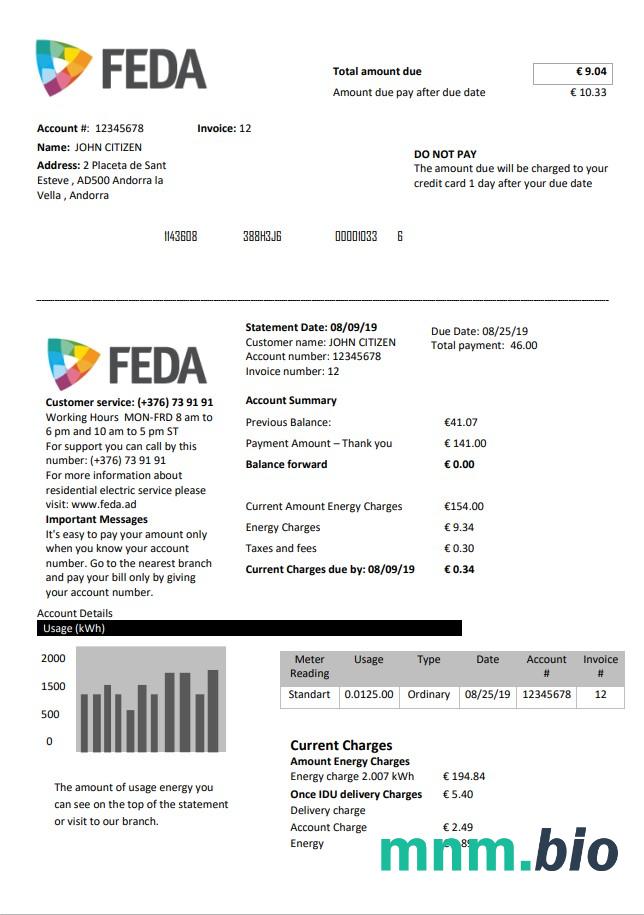 Andorra Electric Forces Of Andorra